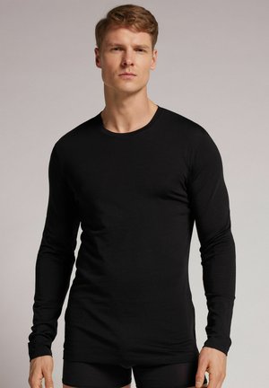 LANGARM-AUS RUNDER AUSSCHNITT - Unterhemd/-shirt - black