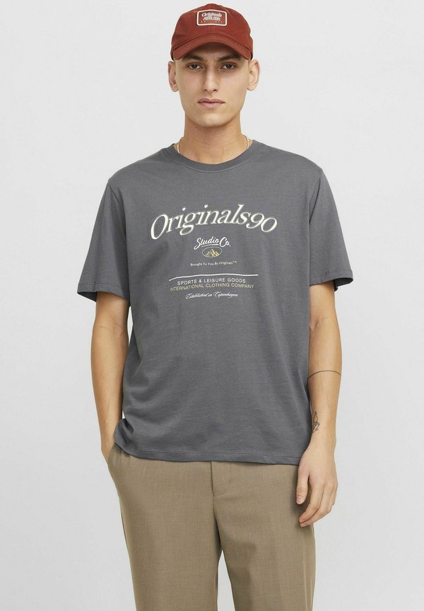 RUNDHALSAUSSCHNITT  - T-Shirt print - iron gate