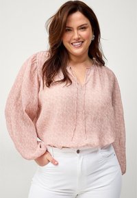 Ellos Plus collection Bluse - rosa mit weißen blumen