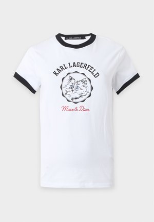 KARL LAGERFELD, IKON MUSE RINGER - Μπλουζάκι με στάμπα - white