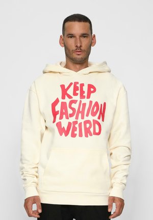 KEEP FASHION WEIRD - Sweat à capuche - off white
