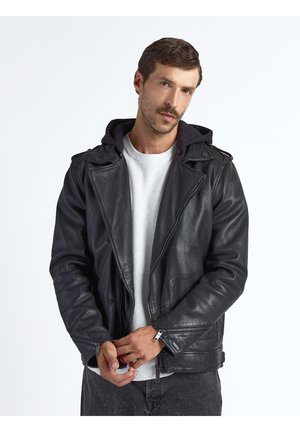 Lederjacke - black