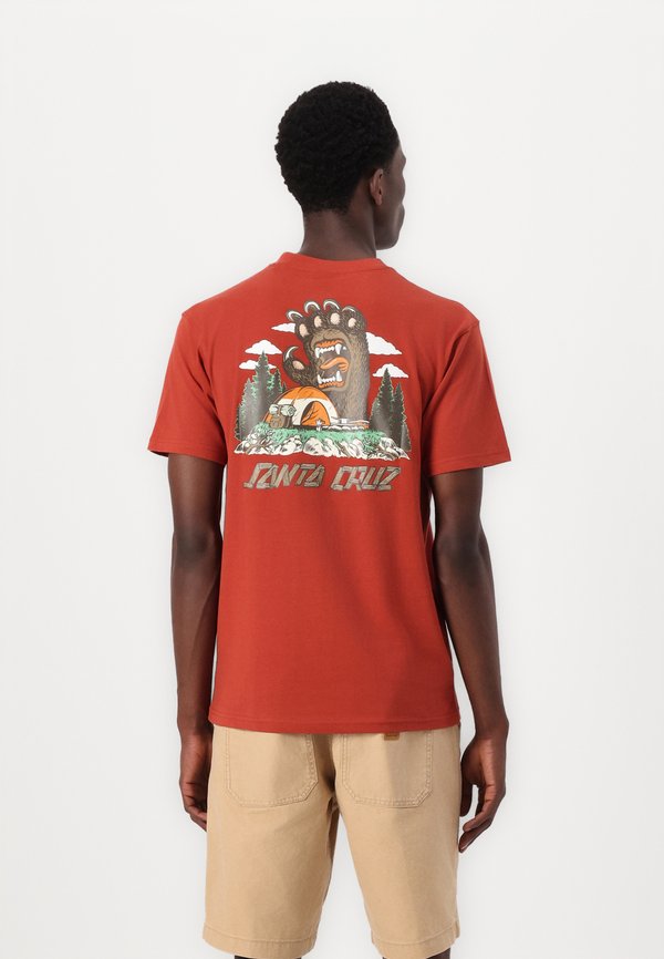 SCREAMING GRIZZLY UNISEX - Print T-shirt - dark rust