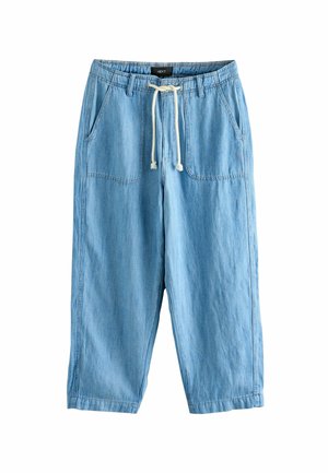 PETITE FIT - UTILITY LIGHTWEIGHT ROPE WAIST CROP - Relaxed fit jeans - mid blue