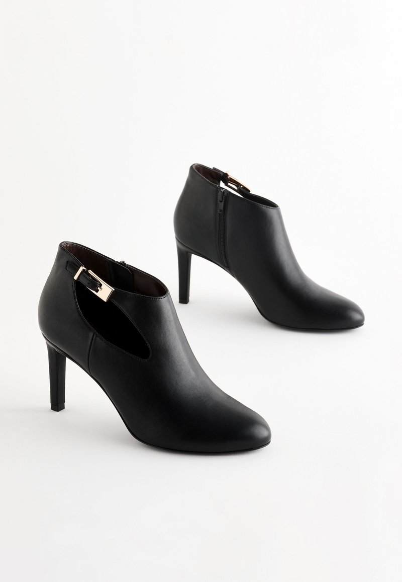 Next FOREVER COMFORT OPEN SIDE - Boots à talons - mottled black/noir ...