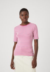 GANT SLIM STRIPED - Triko s potiskem - dark lavender