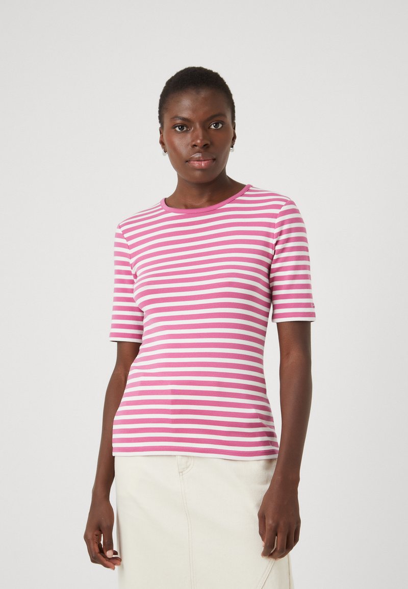 GANT SLIM STRIPED - Triko s potiskem - dark lavender