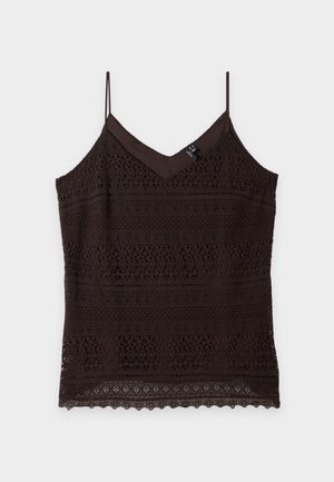 Vero Moda Curve, VMCHONEY SINGLET - Μπλούζα - chocolate torte