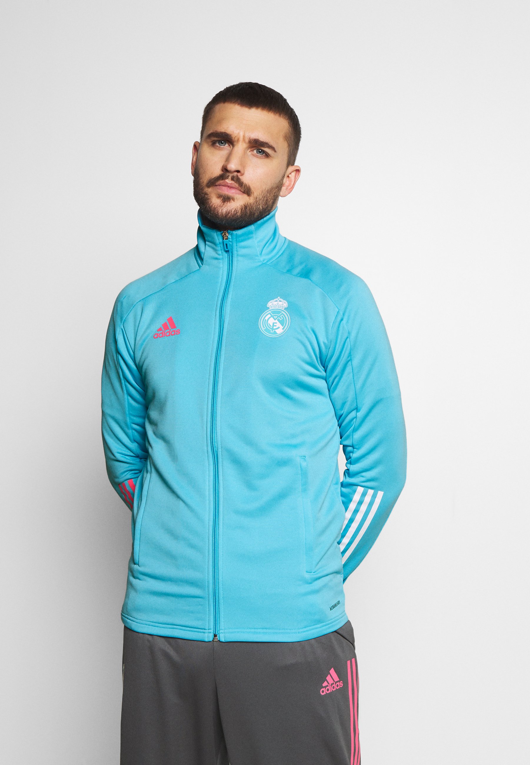 adidas Performance REAL MADRID AEROREADY FOOTBALL TRACKSUIT SET -  Vereinsmannschaften - brcyan/hellblau - Zalando.ch