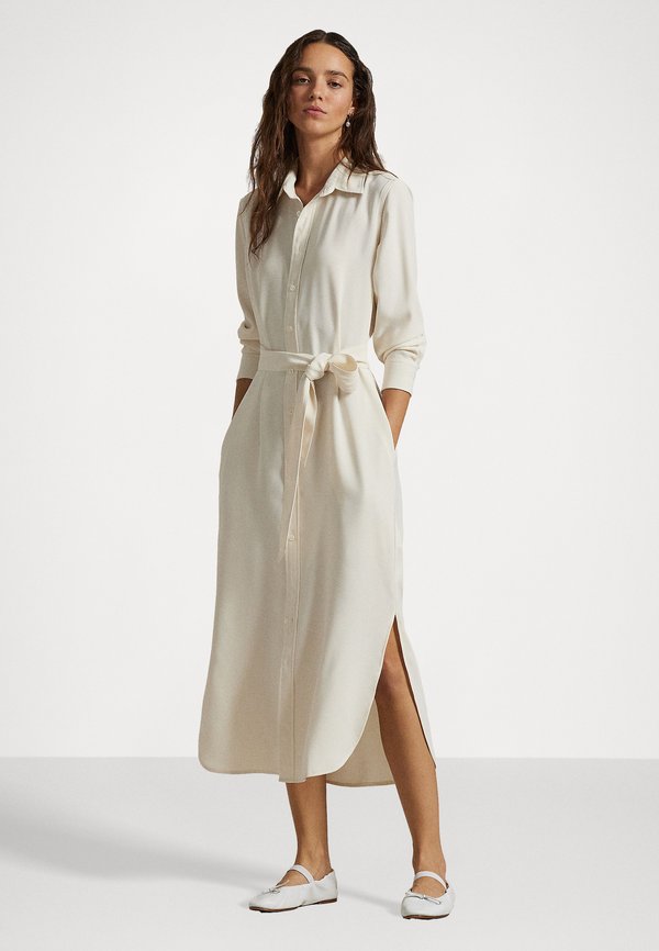 SATIN SHIRTDRESS - Shirt dress - mascarpone cream4