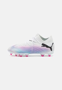 Puma - FUTURE 7 PRO FG/AG - Kopačke s oblikovanim čavlima - white/black/poison pink Minijatura 1