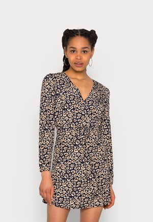 HALF BUTTON TEA DRESS ANIMAL - Vestido de dia - multi coloured