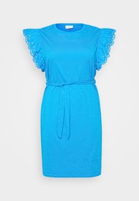 ONLY Carmakoma CARKAYA FRILL MIX DRESS - Jersey dress - indigo bunting