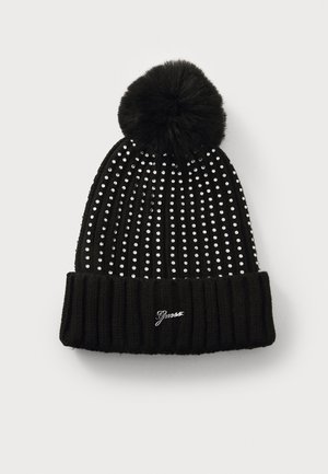SWEATER HAT WITH POM POM UNISEX - Beanie - jet black