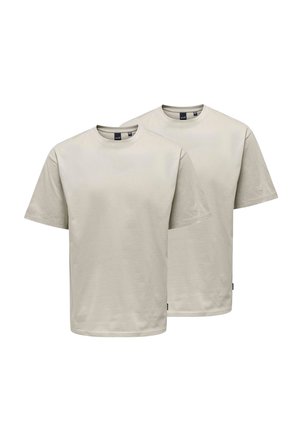 2ER PACK FRED - Basic T-shirt - silver lining