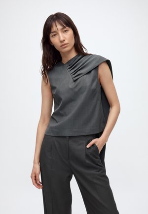 YAS, YASELURA SL SCARF TOP S. - Топ - dark grey melange