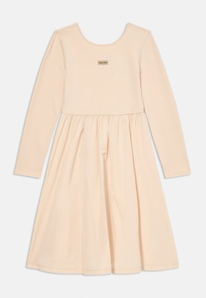 MIX MEDIA FIT FLARE DRESS - Vestito di maglina - whitecap gray