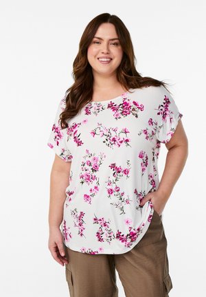 T-shirts print - pink flower