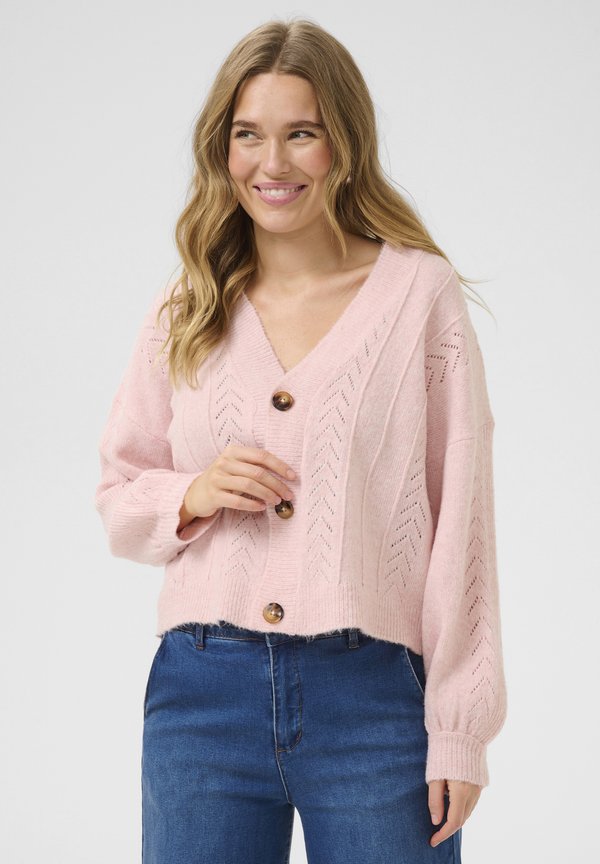 CRHOLIDAY - Strickjacke - sepia rose melange