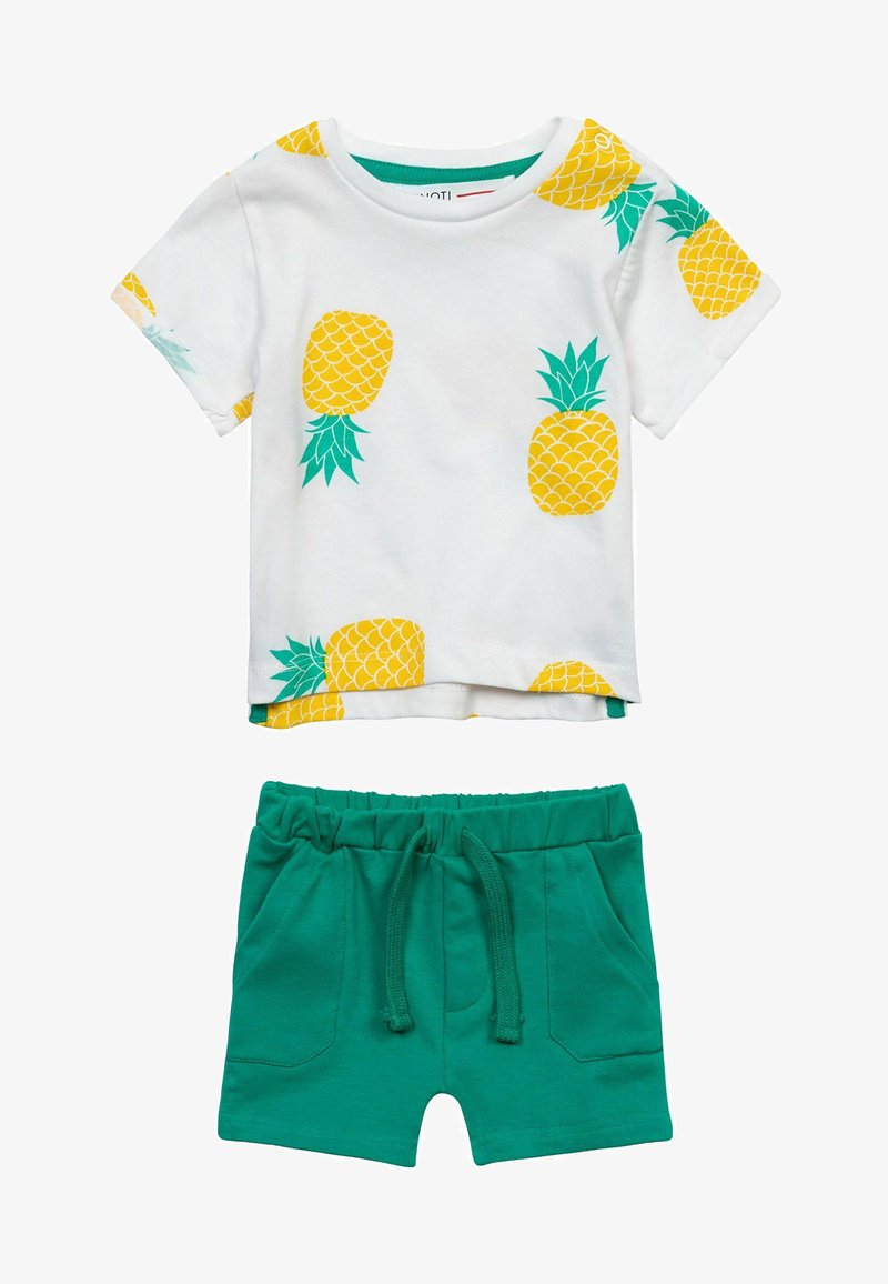 MINOTI SHORT SLEEVE AND SHORTS SET - Šorti - white green