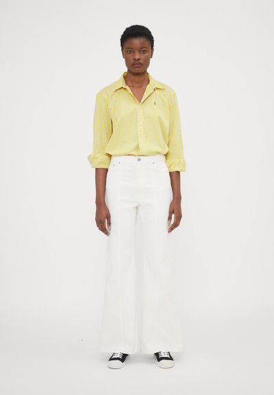 Polo Ralph Lauren CROPPED BOXY STRIPED COTTON SHIRT - Hemdbluse - yellow/white/ blue