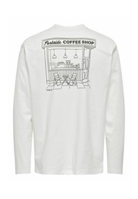 Only & Sons LOCKER GESCHNITTEN RUNDHALS - Langærmet T-shirt - cloud dancer