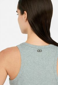 LIU JO WITH BEJEWELLED APPLIQUÉS - Top - Grey