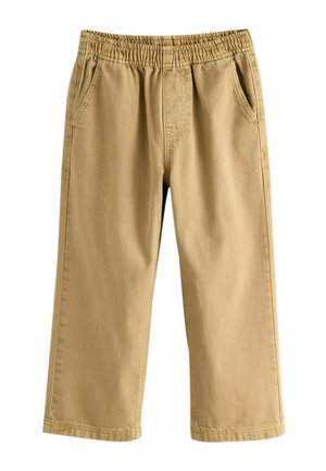 WIDE FIT - PULL ON - Straight leg jeans - stone