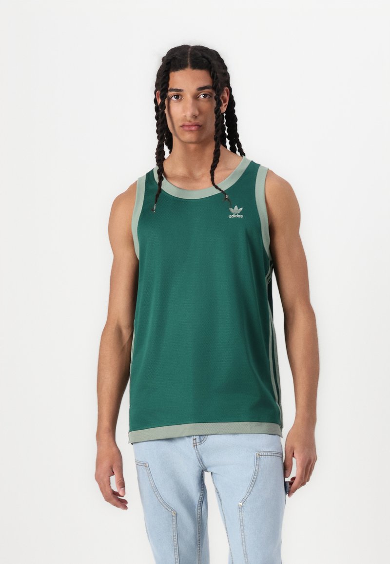 adidas Originals - ADICOLOR MOCK EYELET - Top - collegiate green, Extindeți