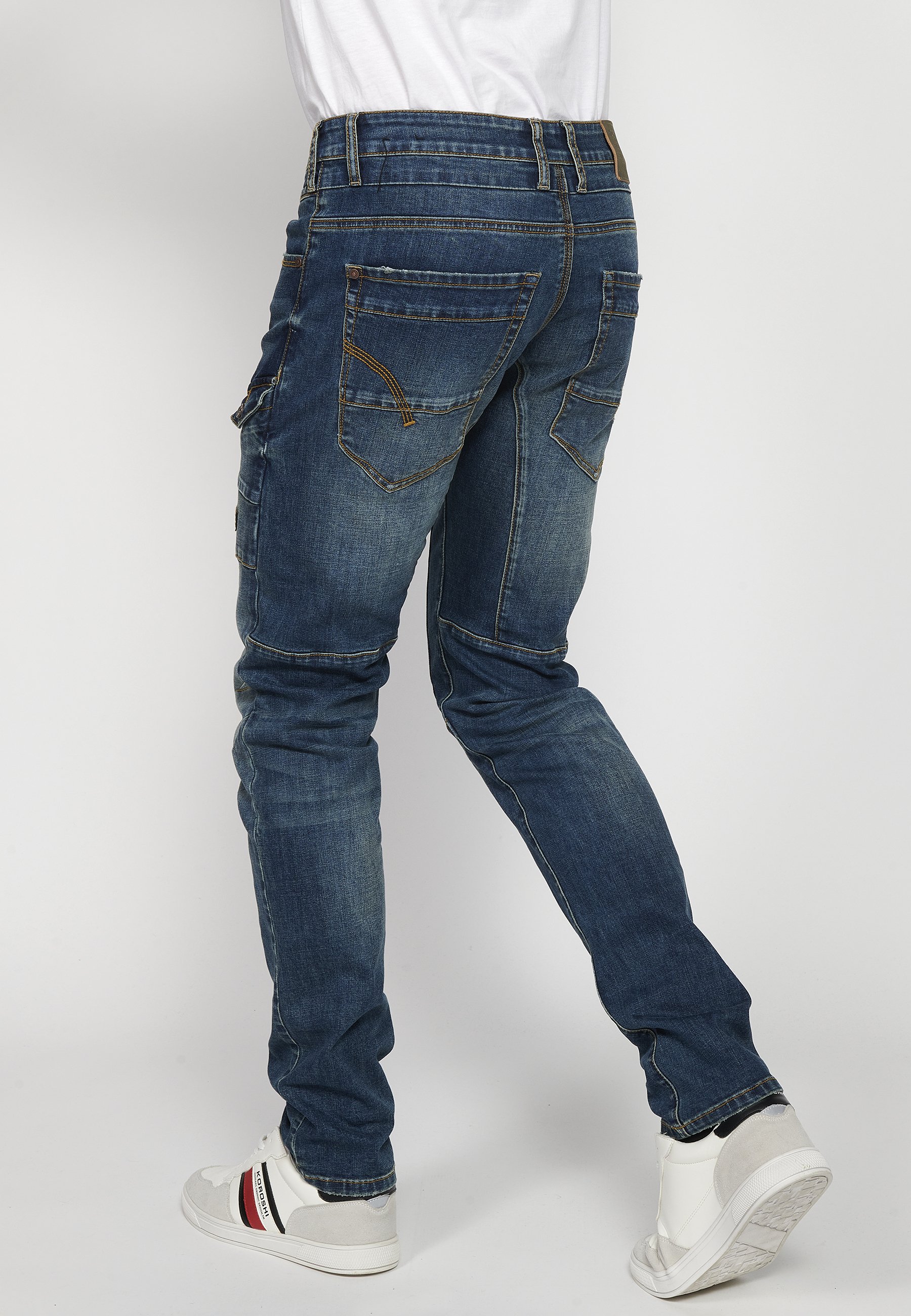 Koroshi BERMUDA WITH FIVE POCKETS - Jeansshort - Azul Cl Light Blue Kol22f0b1 K11