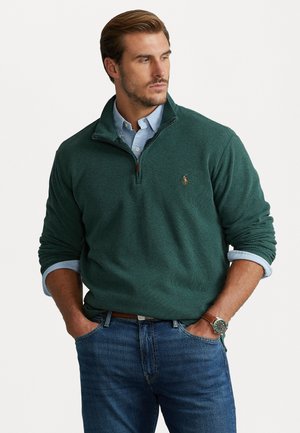 ESTATE-RIB QUARTER-ZIP PULLOVER - Jersey de punto - scotch pine heather