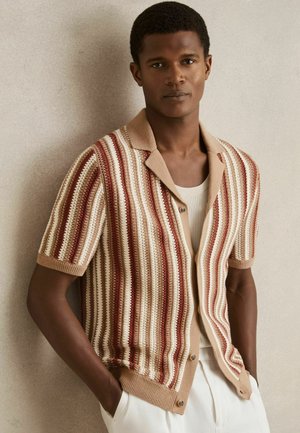 Reiss REGULAR FIT - CARRINGTON STRIPE CUBAN - Ing - camel multi