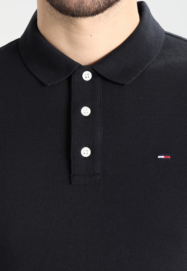 Tommy Jeans ORIGINAL FINE SLIM FIT - Polo shirt - tommy black/black -  Zalando.ie