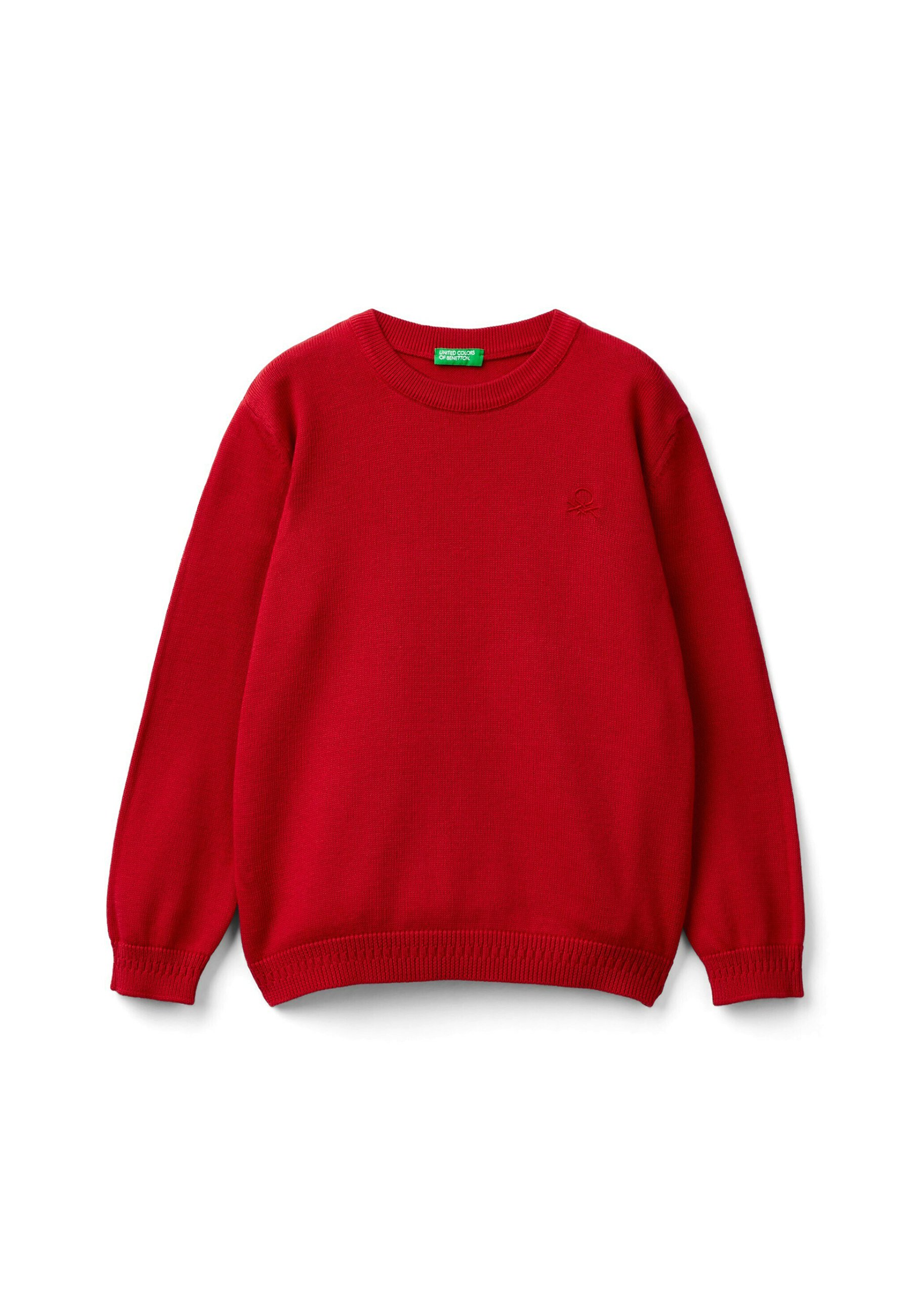 Crew Neck Benetton Trui Dames Wol Turtleneck Sweater In Pure