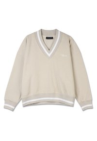 STINA V-NECK OVERSIZED SWEATER - Sweatshirt - washed light beige