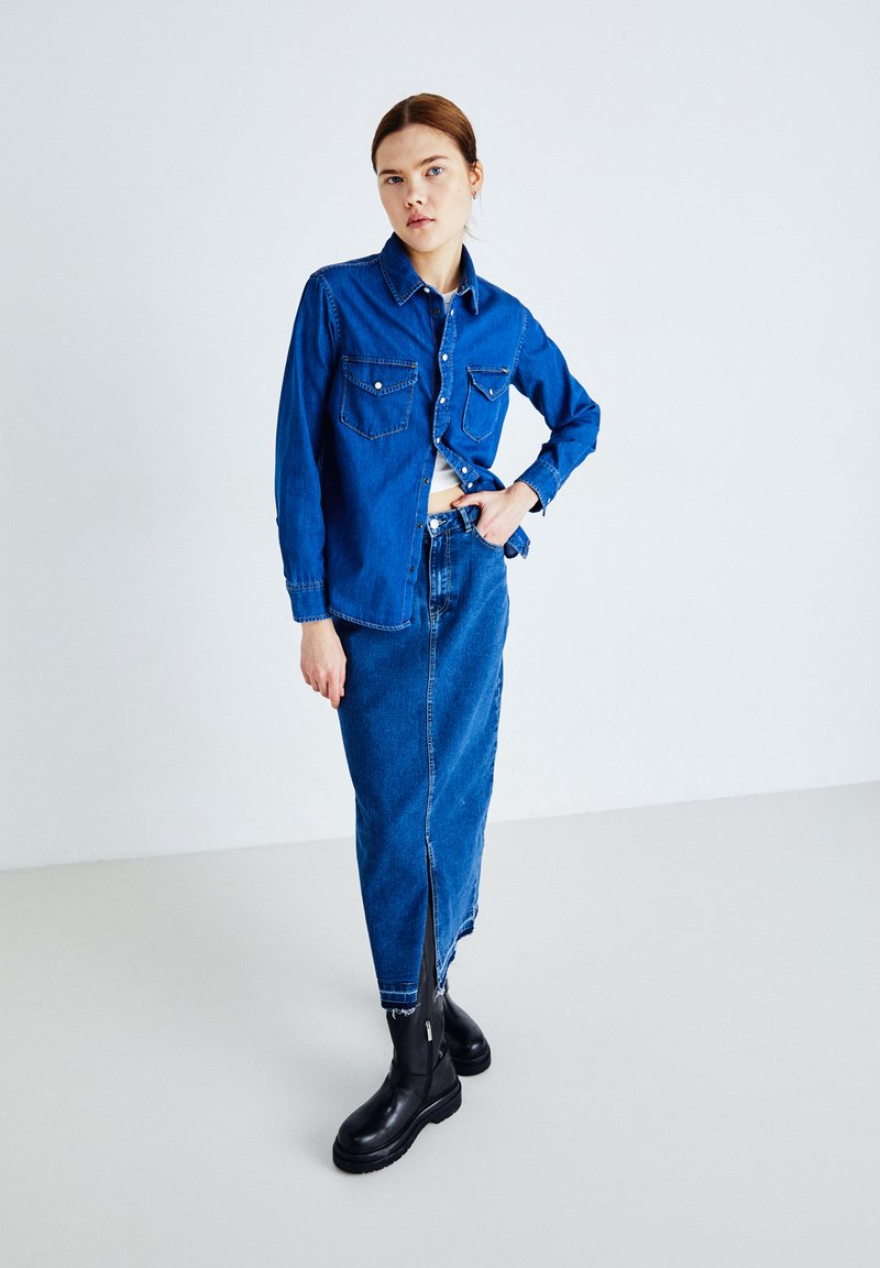 Pepe Jeans Overhemdblouse blauw denim/bluedenim