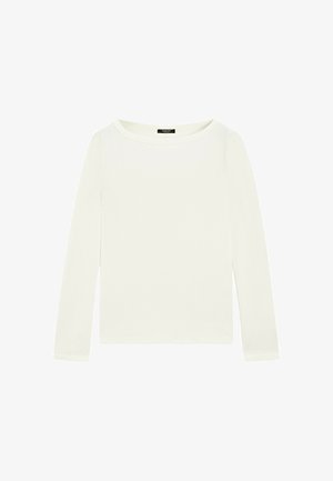 Massimo Dutti, LONG SLEEVE BOAT NECK T-SHIRT - Langærmet T-shirt - sand