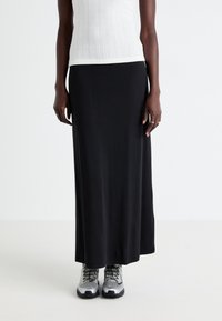 Weekday SIGNE DRAPY SKIRT - Jupe trapèze - black