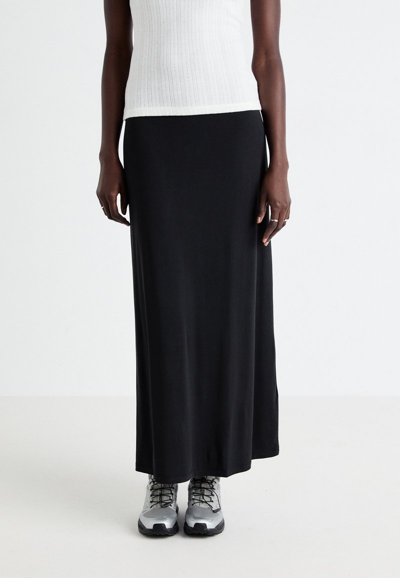 Weekday SIGNE DRAPY SKIRT - Jupe trapèze - black