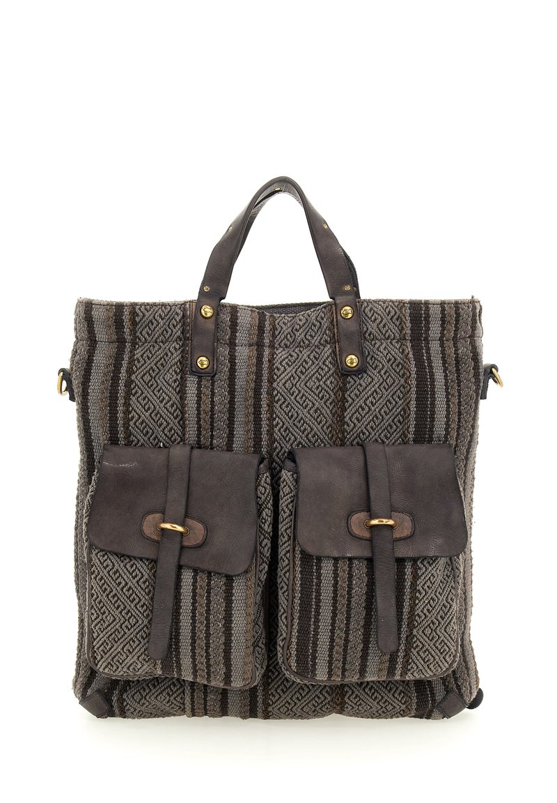 Campomaggi CARRY OVER - Zaino - righe marroni t grigio