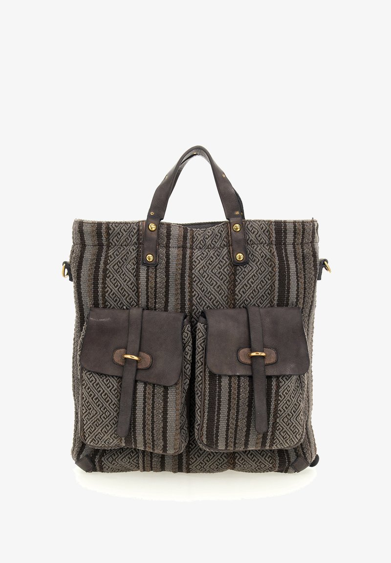 Campomaggi CARRY OVER - Zaino - righe marroni t grigio