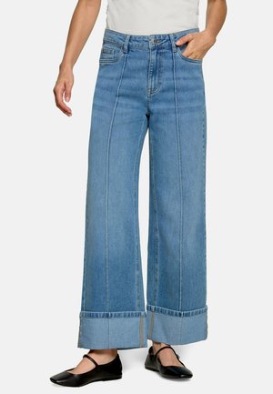 zero, Wide Leg - blue used denim
