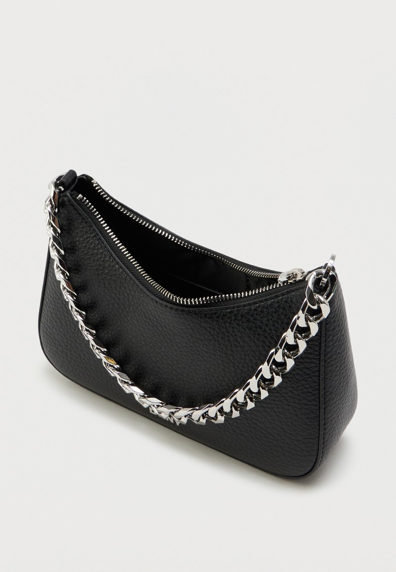 DKNY Jenny Top Zip Shoulder Bag, 100% Poliestere con Rivestimento in Poliuretano Donna, Nero