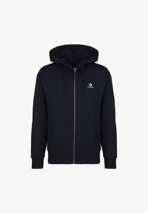 STAR CHEVRON EMBROIDERED - Zip-up sweatshirt - obsidian