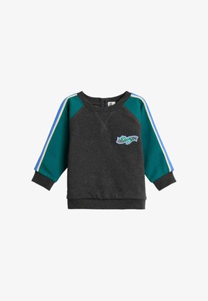 REGULAR FIT - APPLIQUÉ DROP SHOULDER - Bluză de molton - charcoal grey ready set race