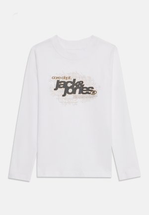 JCOGRID BRANDING TEE CREW NECK - Pitkähihainen paita - bright white
