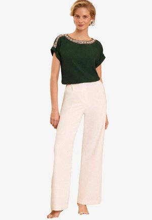 Love & Roses ROLL SLEEVE - REGULAR FIT - Blūze - green embellished
