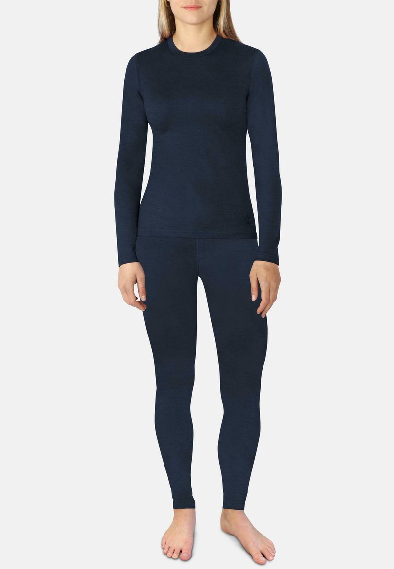 normani Outdoor Sports RWS MERINO Pullover Merino Unterhose SET - Unterhose lang - navy