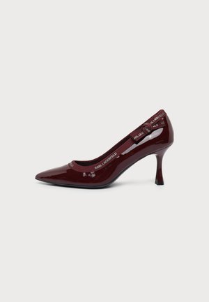 KARL LAGERFELD, SIENNA RIBBON BOW PUMP - Κλασικές γόβες - wine
