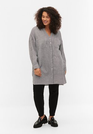 WITH 3/4 SLEEVES - Button-down blouse - black stripe